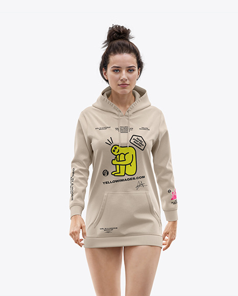Girl in a Hoodie Mockup