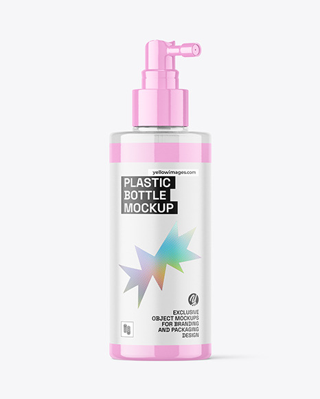 Clear Plastic Pump Bottle Mockup