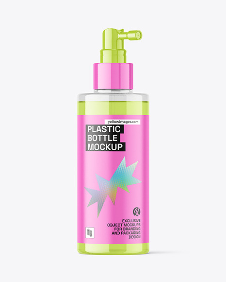 Clear Plastic Pump Bottle Mockup