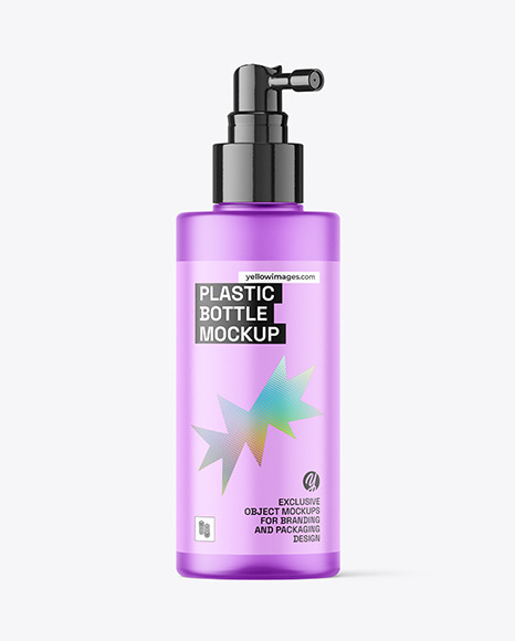 Frosted Plastic Pump Bottle Mockup