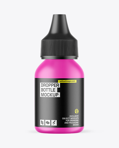 Matte Dropper Bottle Mockup