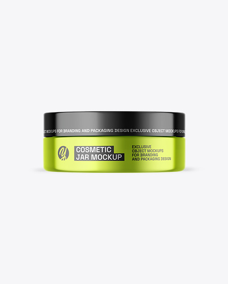 Metallic Cosmetic Jar Mockup