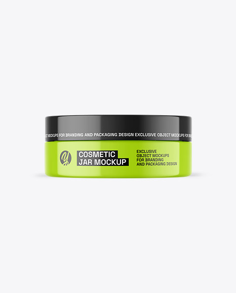 Glossy Cosmetic Jar Mockup