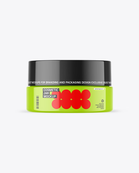 Glossy Cosmetic Jar Mockup
