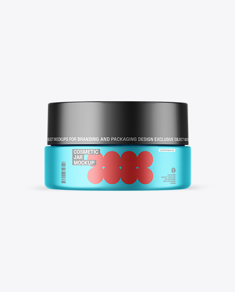 Matte Metallic Cosmetic Jar Mockup