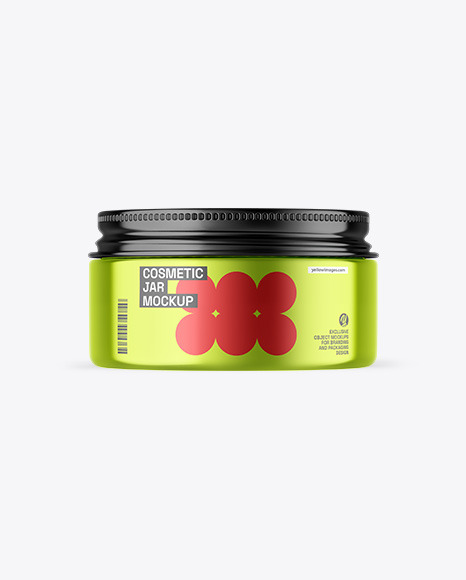 Metallic Cosmetic Jar Mockup