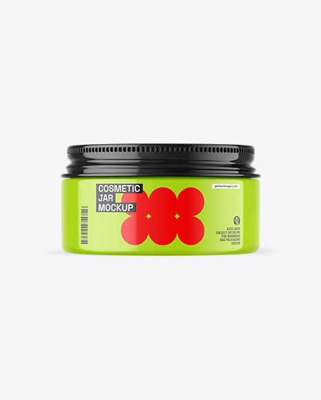 Glossy Cosmetic Jar Mockup