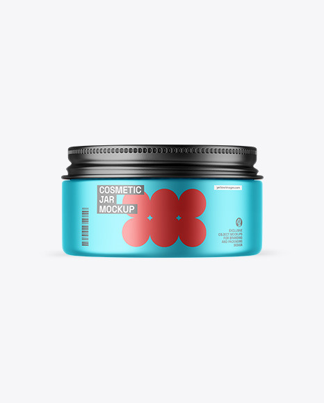 Matte Metallic Cosmetic Jar Mockup