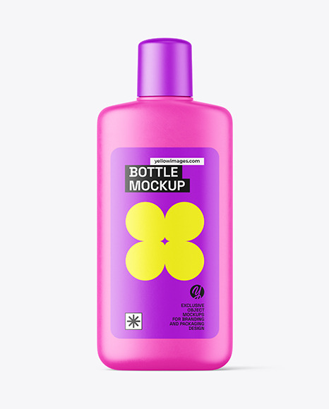 Matte Plastic Bottle Mockup