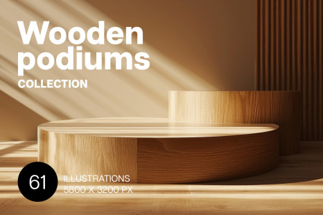 Wooden podiums