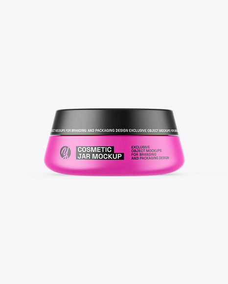 Matte Cosmetic Jar Mockup