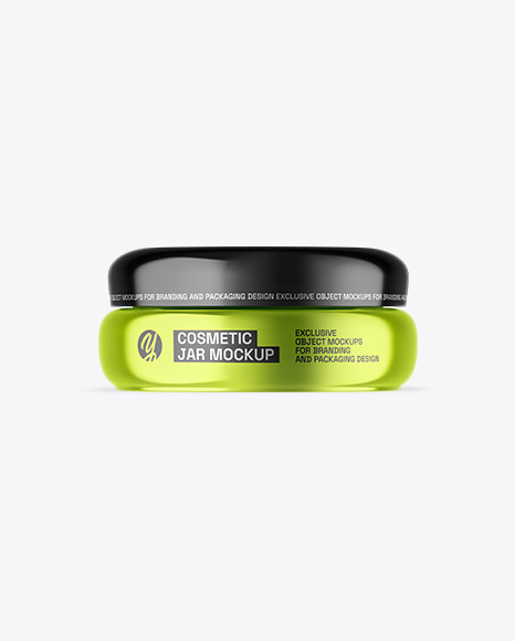 Metallic Cosmetic Jar Mockup