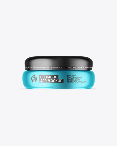 Matte Metallic Cosmetic Jar Mockup