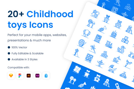 Childhood Toys Icons