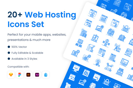 Web Hosting Icon Set
