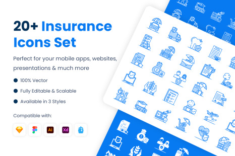 Insurance Icons Set