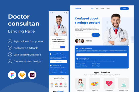 LifeCare - Doctor Consultant Landing Page V1