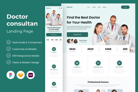 MedCare - Doctor Consultant Landing Page V1