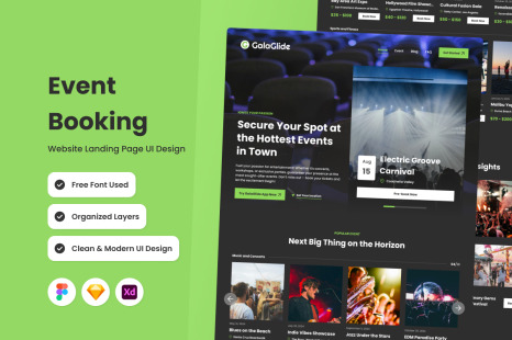 GalaGlide - Event Booking Landing Page V1
