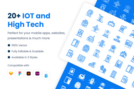 High Tech and IOT Icons