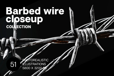 Barbed wire closeup