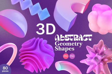 3D Abstract Geometry Shapes