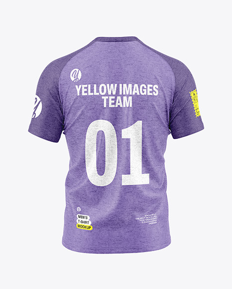Heather T-Shirt Mockup - Back View