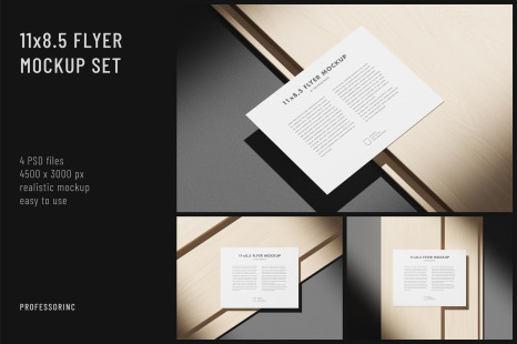 11x8.5 Flyer Mockup Set