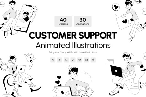 Animated Customers Support