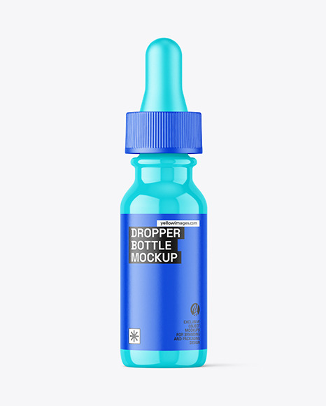 Glossy Dropper Bottle Mockup