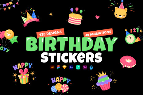 Animated Birthday Stickers