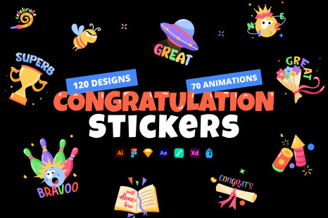 Animated Congratulations Stickers