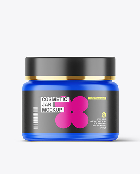 Matte Cosmetic Jar Mockup