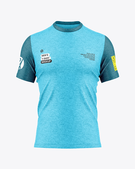 Heather T-Shirt Mockup - Front View