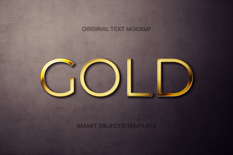 Realistic Gold Text Mockup