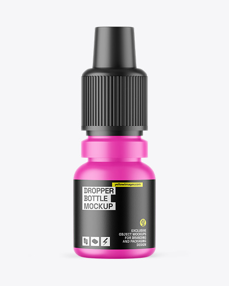 Matte Dropper Bottle Mockup
