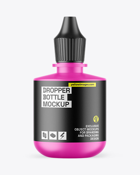 Matte Dropper Bottle Mockup