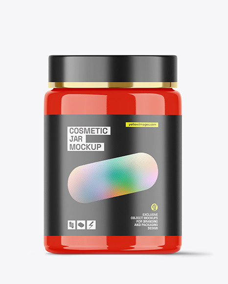 Glossy Large Jar Mockup