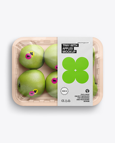 Tray With Apples Mockup