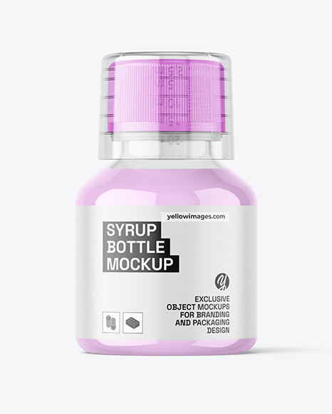 Clear Syrup Bottle Mockup