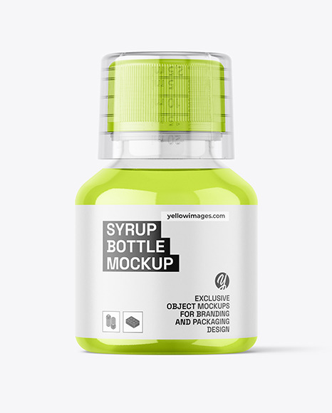 Clear Syrup Bottle Mockup