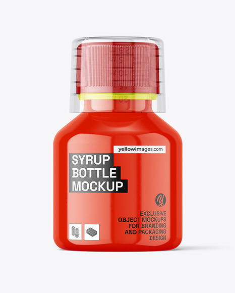 Glossy Syrup Bottle Mockup
