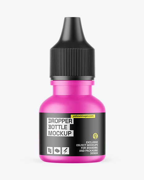 Matte Dropper Bottle Mockup