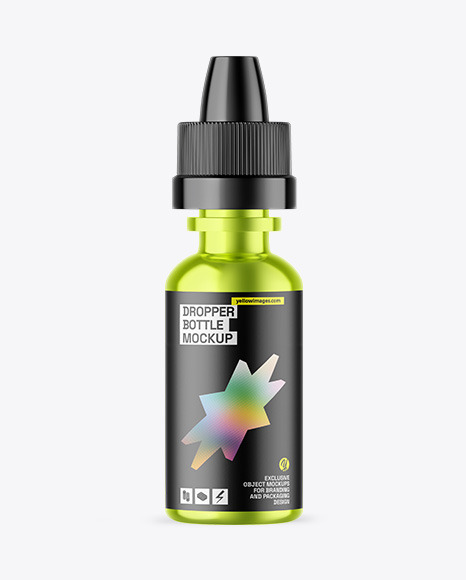Metallic Dropper Bottle Mockup