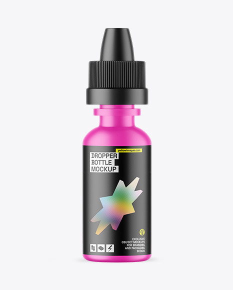 Matte Dropper Bottle Mockup