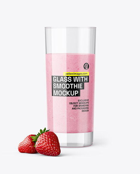 Glass With Smoothie Mockup