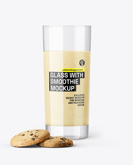 Glass With Smoothie Mockup