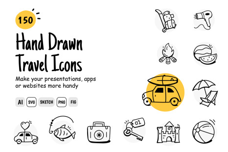 Hand Drawn Travel Icons