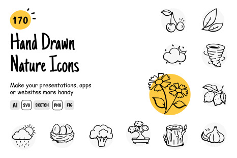 Hand Drawn Nature Icons