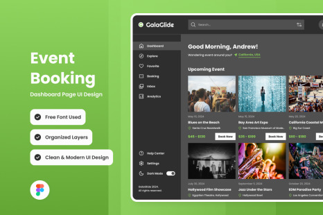 GalaGlide - Event Booking Dashboard V1